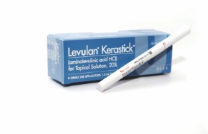 levulan kerastick used with blu-u for precancerous skin treatments